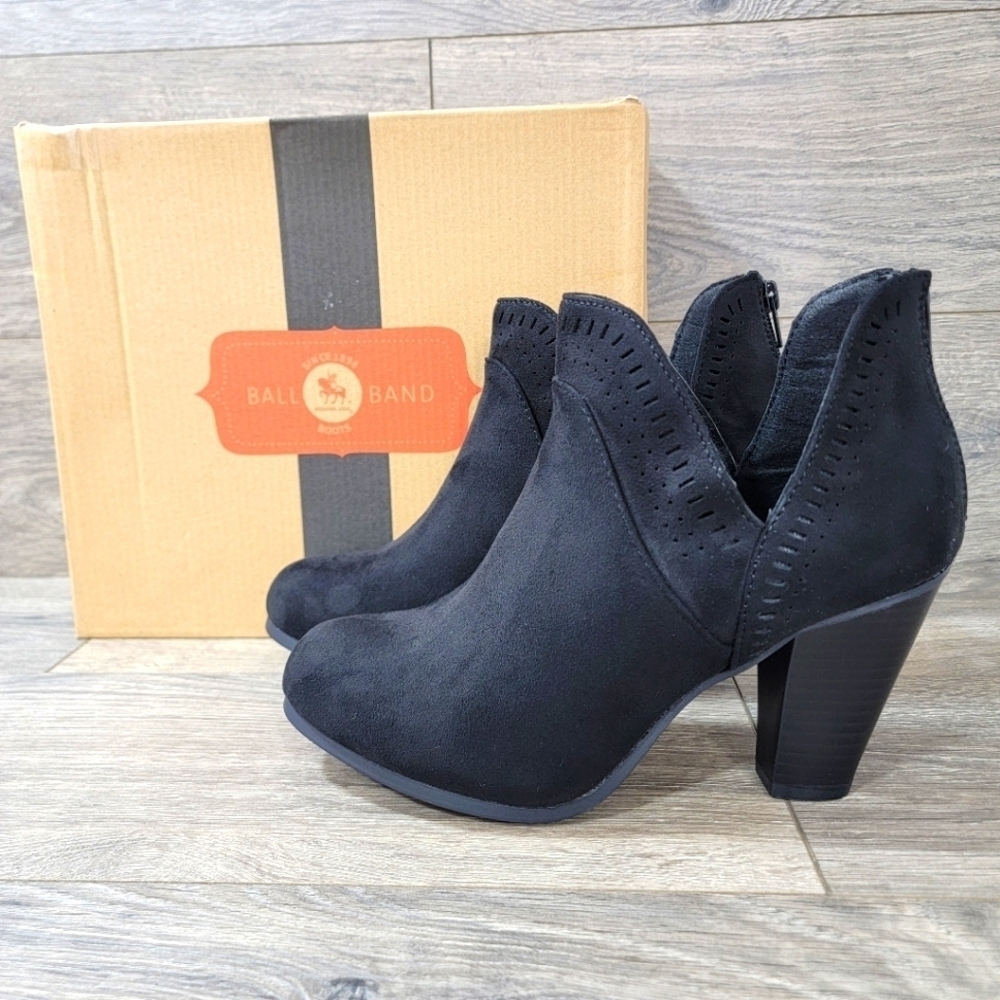 Ball Band Black Kyla Ankle Bootie New Size 9